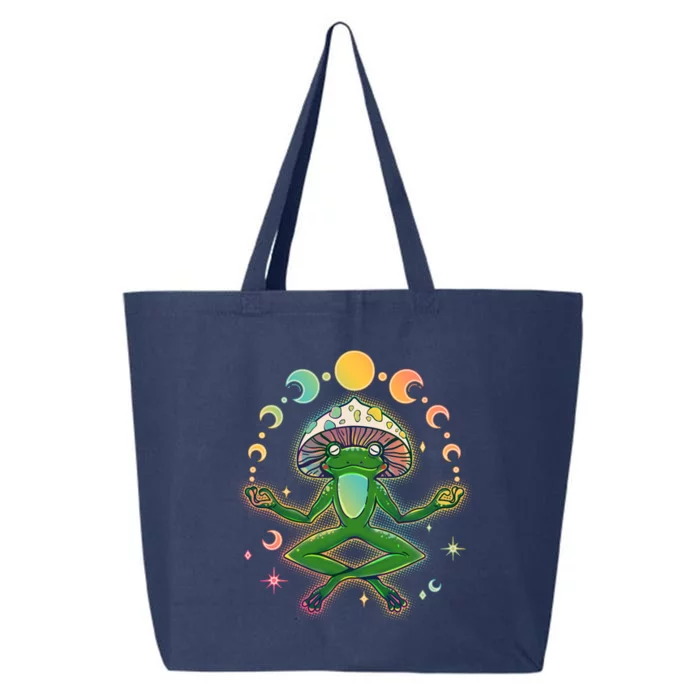 Trippy Meditating Yoga Mushroom Frog Toad 25L Jumbo Tote