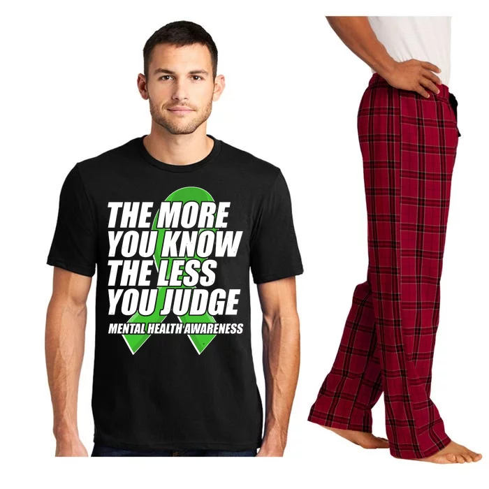 The More You Know The Less You Judge Mental Health Awareness Pajama Set