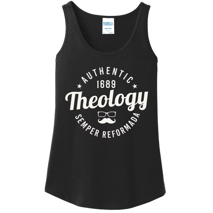 Theology Nerd 1689 Reformed Christian Seminary Funny Ladies Essential Tank