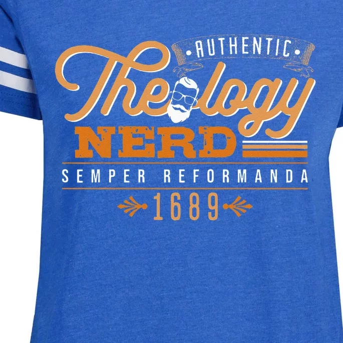 Theology Nerd 1689 Reformed Christian Seminary Enza Ladies Jersey Football T-Shirt