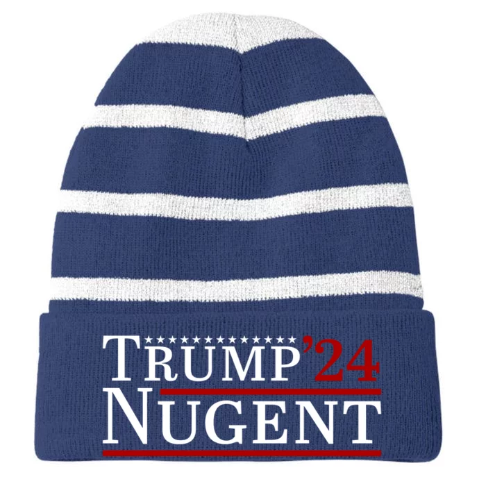 Trump Nugent 2024 Striped Beanie with Solid Band