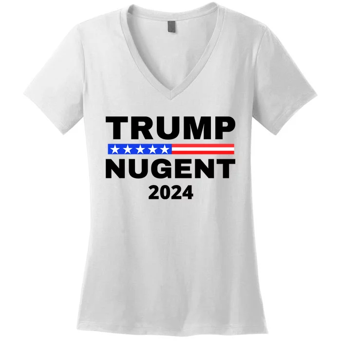 Trump Nugent 2024 Women's V-Neck T-Shirt