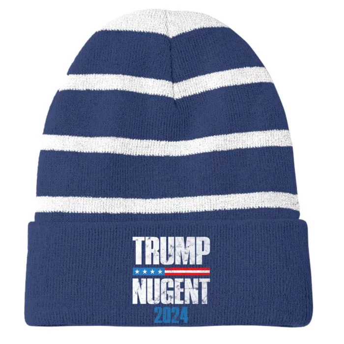 Trump Nugent 2024 Striped Beanie with Solid Band