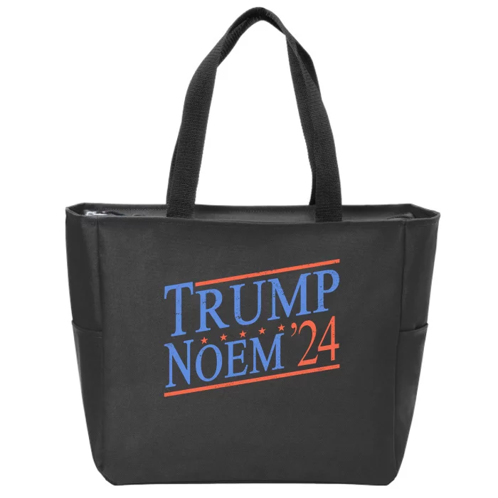 Trump Noem 2024 President Election Republican Ticket US Flag Zip Tote Bag