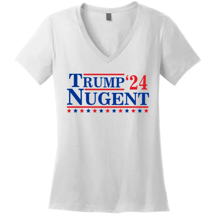 Trump Nugent 2024 Women's V-Neck T-Shirt