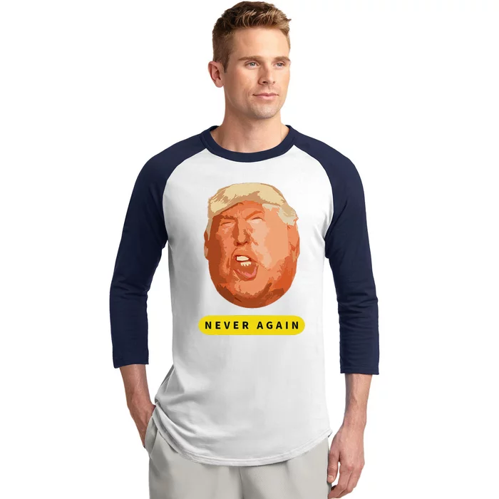 TRUMP NEVER AGAIN Baseball Sleeve Shirt