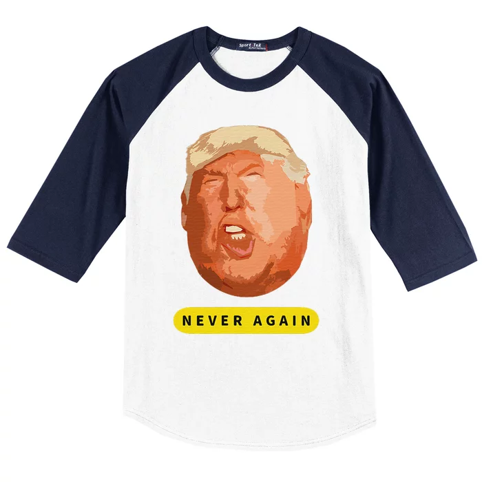 TRUMP NEVER AGAIN Baseball Sleeve Shirt