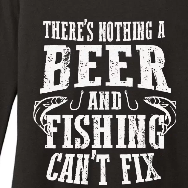 Theres Nothing A Beer And Fishing Cant Fix Womens CVC Long Sleeve Shirt