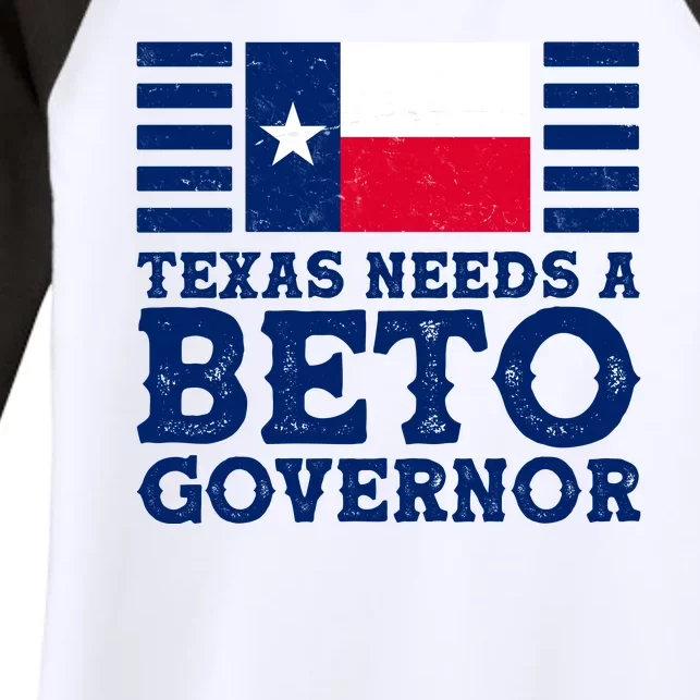 Texas Needs A Governor Beto O'Rourke Women's Tri-Blend 3/4-Sleeve Raglan Shirt