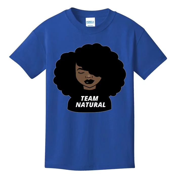 Team Natural Afro Melanin Black History African Gift Kids T-Shirt