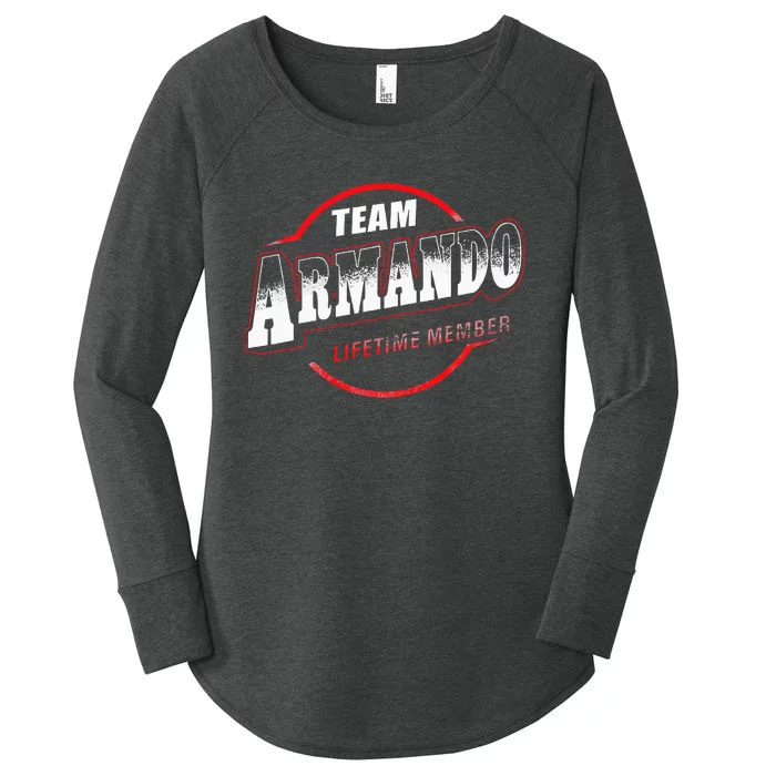 Team Name Armando Lifetime Member Last Name Women's Perfect Tri Tunic Long Sleeve Shirt