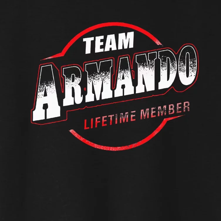 Team Name Armando Lifetime Member Last Name Women's Crop Top Tee