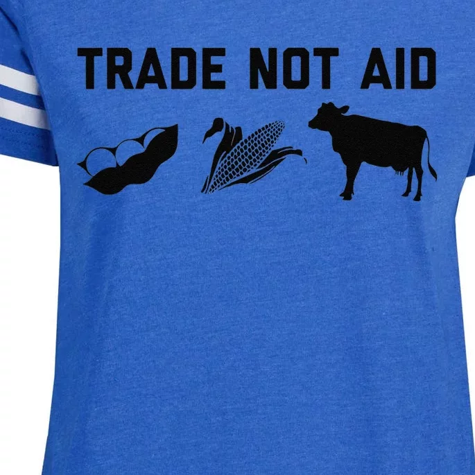 Trade Not Aid Farmer Political Enza Ladies Jersey Football T-Shirt