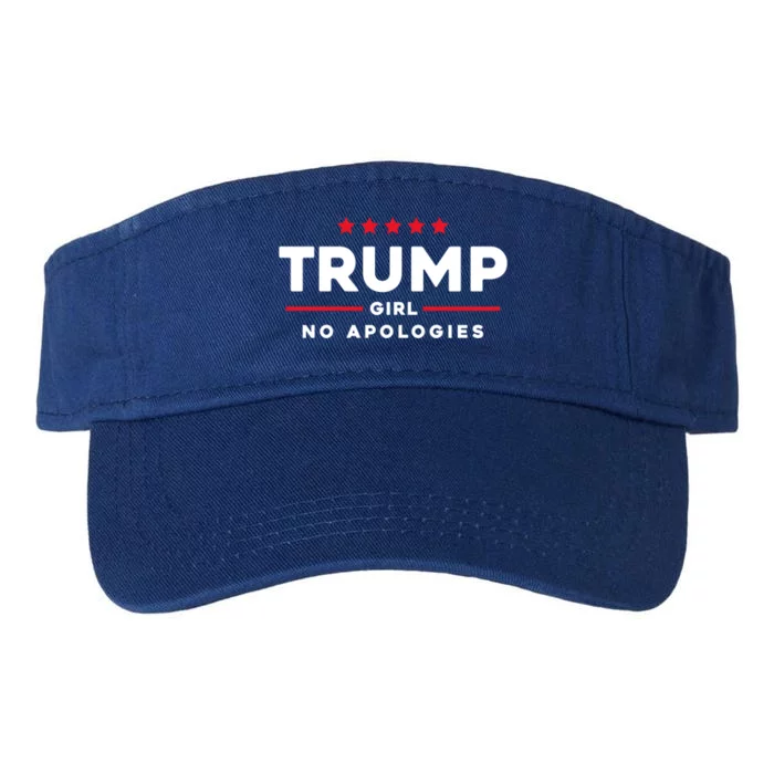 Trump No Apologies Patriotic American Election 2024 Cute Gift Valucap Bio-Washed Visor