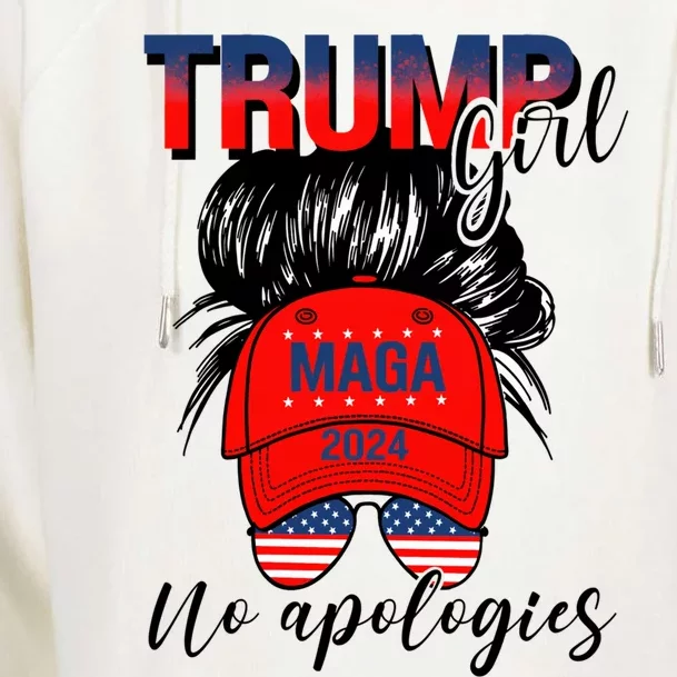 Trump No Apologies Patriotic American Meaningful Gift Womens Funnel Neck Pullover Hood