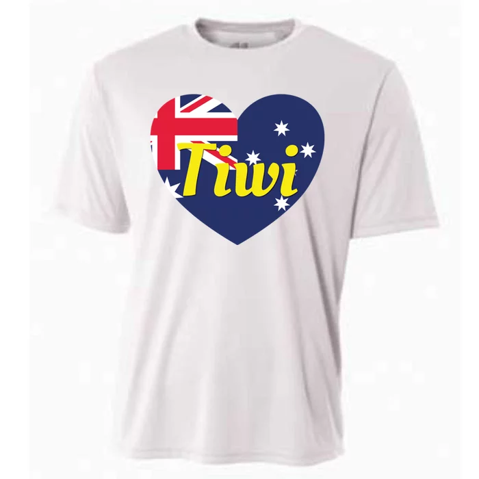 Tiwi Nt Australia Australian Flag Heart Cooling Performance Crew T-Shirt