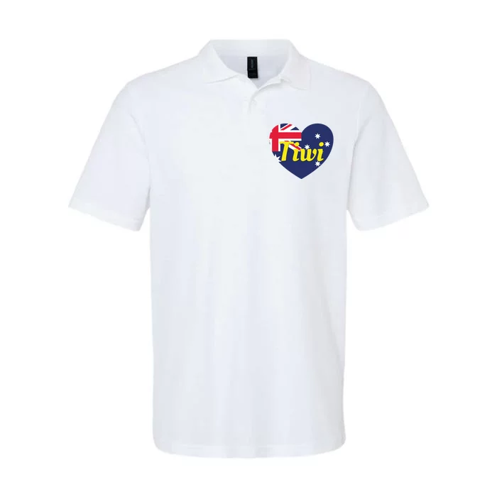 Tiwi Nt Australia Australian Flag Heart Softstyle Adult Sport Polo