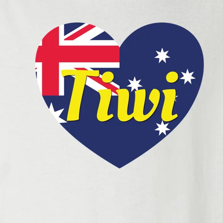 Tiwi Nt Australia Australian Flag Heart Toddler Long Sleeve Shirt