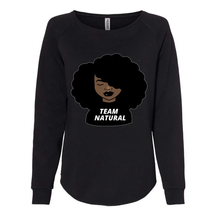 Team Natural Afro Melanin Black History African Gift Womens California Wash Sweatshirt