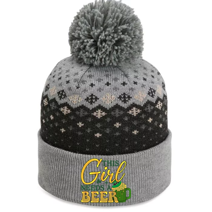 This Needs A Beer Irish Shamrock Patrick Day Gift The Baniff Cuffed Pom Beanie