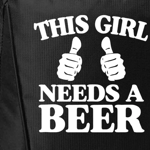 This Needs A Beer Two Thumbs Funny Beer Lover Gift City Backpack