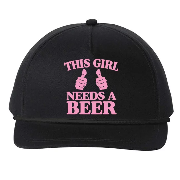 This Needs A Beer Two Thumbs Funny Beer Lover Gift Snapback Five-Panel Rope Hat