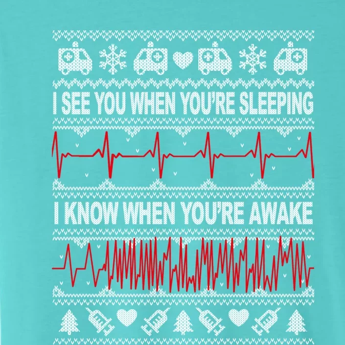 Tachy Nurse And Doctor Ugly Christmas Sweater Medical Ekg Gift ChromaSoft Performance T-Shirt