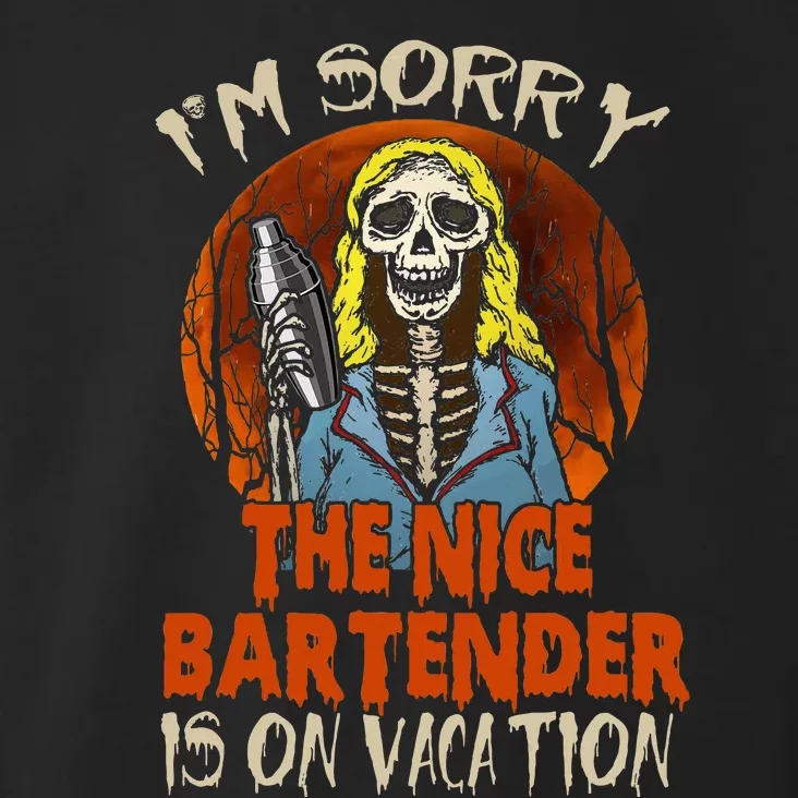 The Nice Bartender Funny Scary Skeleton Bearding Toddler Hoodie