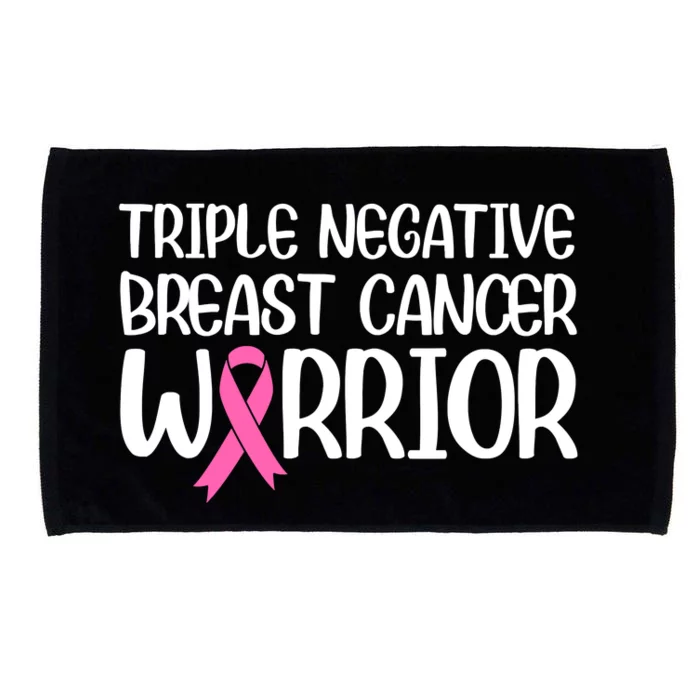 Triple Negative Breast Cancer Awareness Warrior Pink Rainbow Microfiber Hand Towel