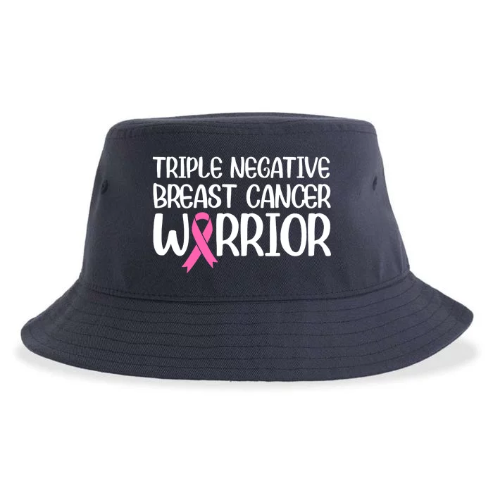 Triple Negative Breast Cancer Awareness Warrior Pink Rainbow Sustainable Bucket Hat