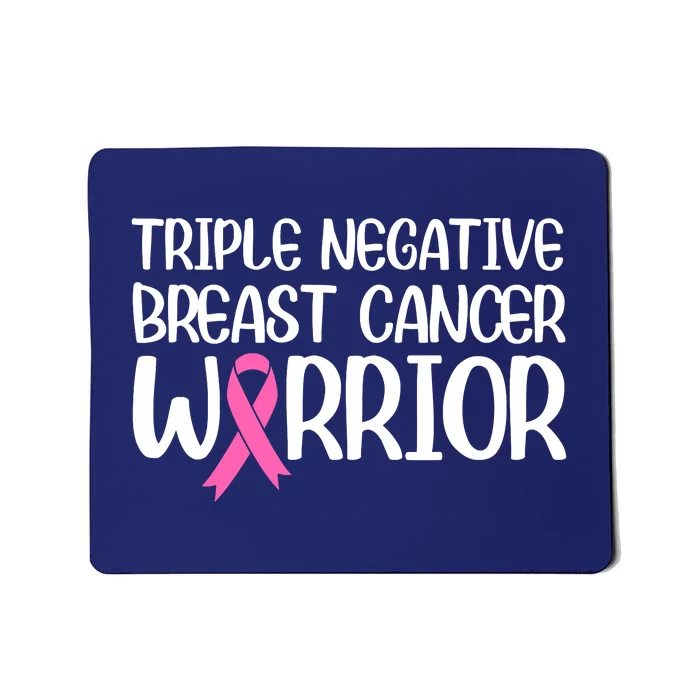 Triple Negative Breast Cancer Awareness Warrior Pink Rainbow Mousepad