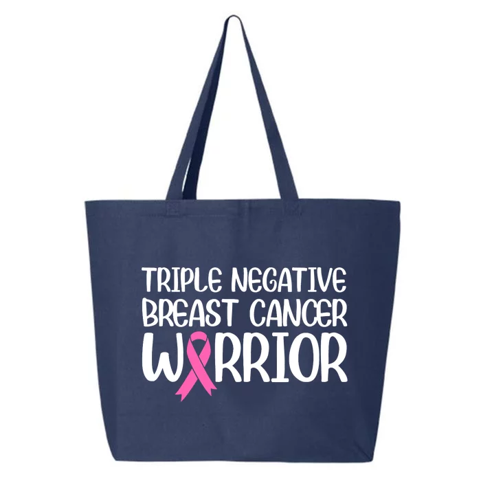 Triple Negative Breast Cancer Awareness Warrior Pink Rainbow 25L Jumbo Tote