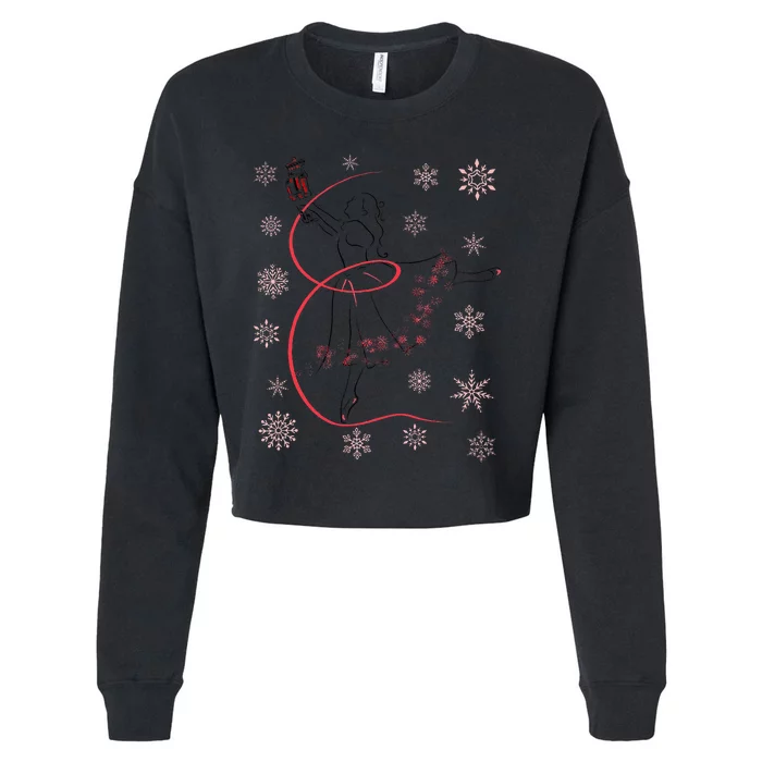 The Nutcracker Ballet And Clara Christmas Holiday Dance Cropped Pullover Crew