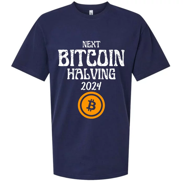 The Next Bitcoin Halving Is 2024 Block Reward Halvening Btc Sueded Cloud Jersey T-Shirt