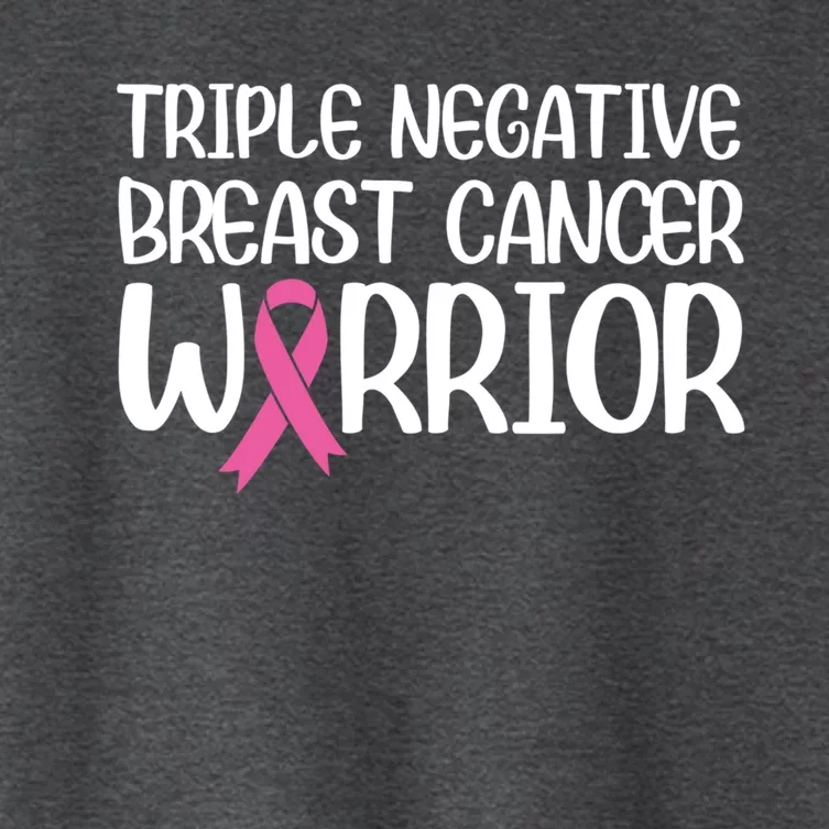 Triple Negative Breast Cancer Awareness Warrior Pink Rainbow Meaningful Gift Women's Crop Top Tee