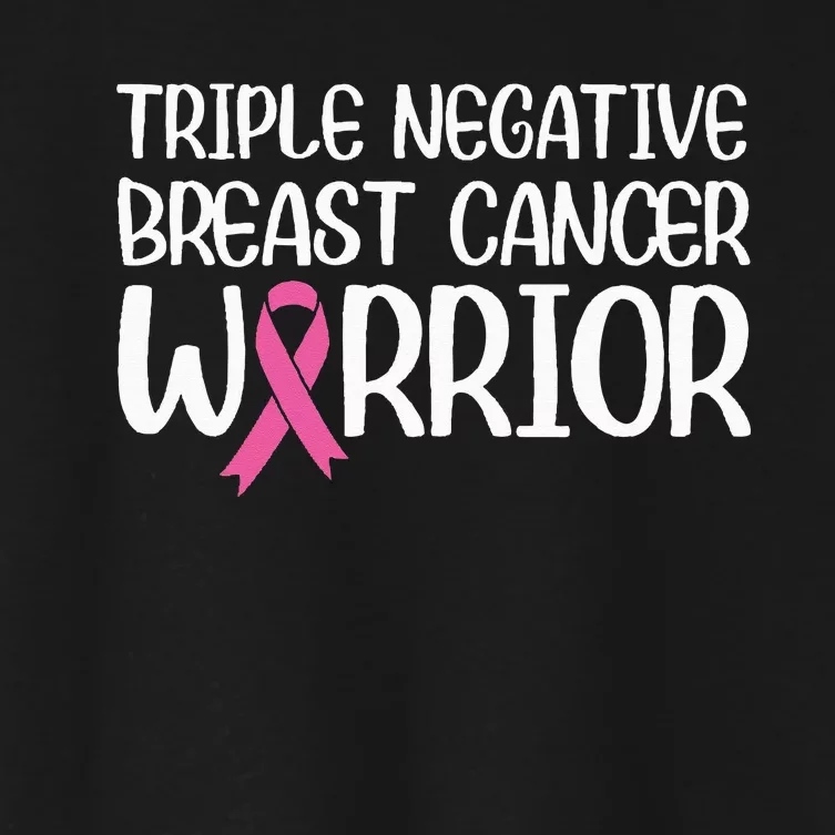 Triple Negative Breast Cancer Awareness Warrior Pink Rainbow Women's Crop Top Tee