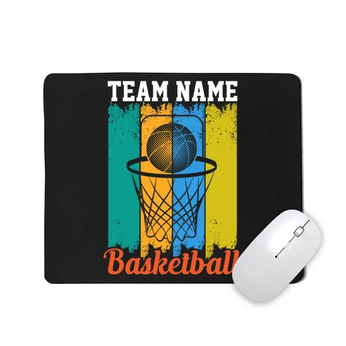 Team Name Basketball For Basketball Team Sport Bball Mousepad