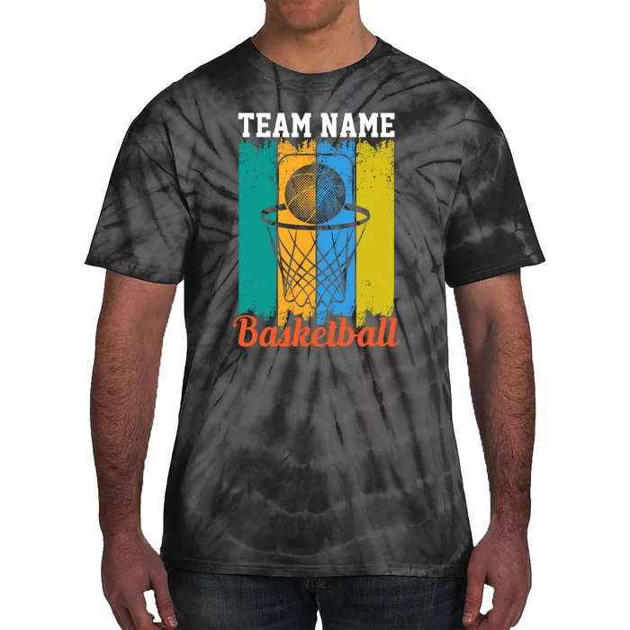 Team Name Basketball For Basketball Team Sport Bball Tie-Dye T-Shirt