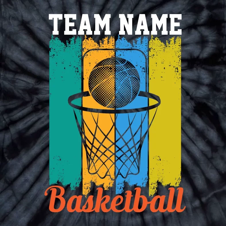 Team Name Basketball For Basketball Team Sport Bball Tie-Dye T-Shirt