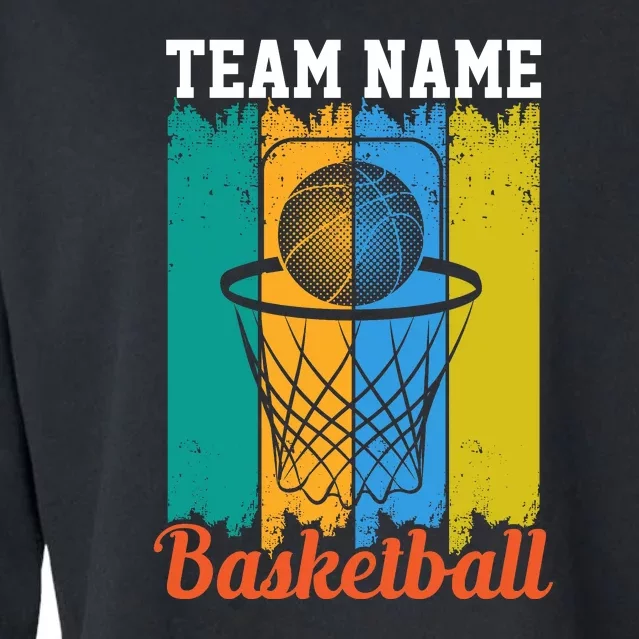 Team Name Basketball For Basketball Team Sport Bball Cropped Pullover Crew