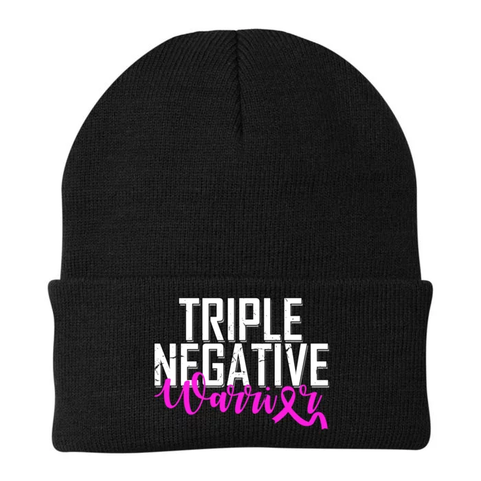 Triple Negative Breast Cancer Warrior Knit Cap Winter Beanie