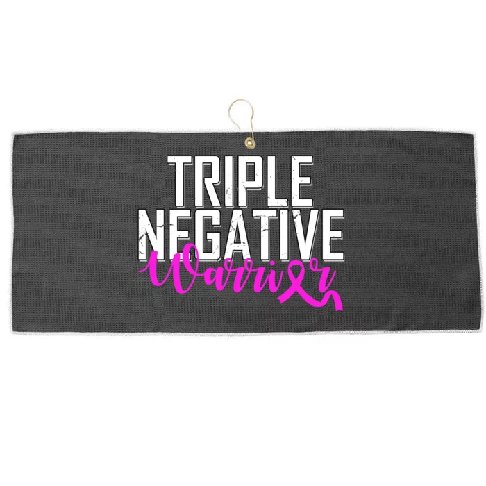 Triple Negative Breast Cancer Warrior Large Microfiber Waffle Golf Towel