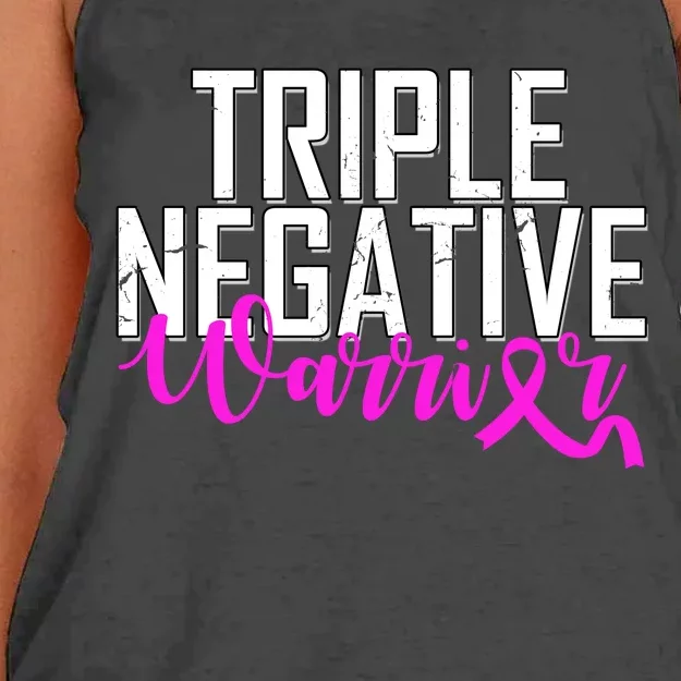 Triple Negative Breast Cancer Warrior Women's Knotted Racerback Tank