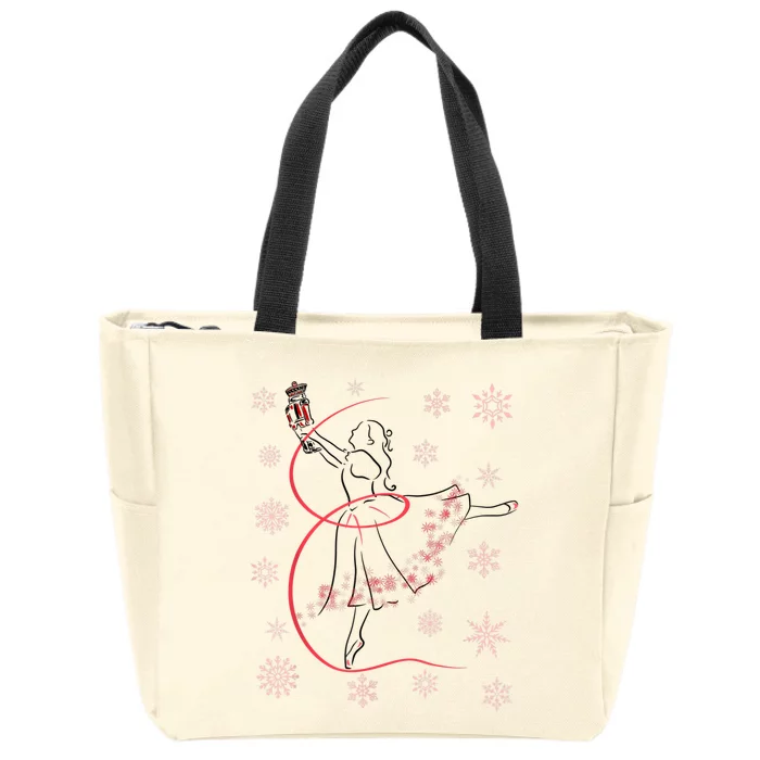 The Nutcracker Ballet And Clara Christmas Holiday Dance Zip Tote Bag