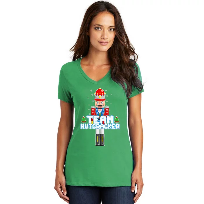 Team Nutcracker Ballet Christmas Women's V-Neck T-Shirt