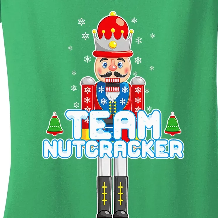 Team Nutcracker Ballet Christmas Women's V-Neck T-Shirt