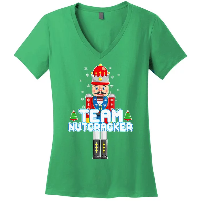 Team Nutcracker Ballet Christmas Women's V-Neck T-Shirt