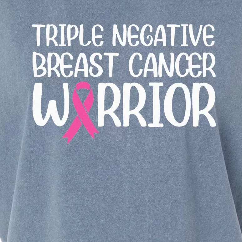 Triple Negative Breast Cancer Awareness Warrior Pink Rainbow Garment-Dyed Women's Muscle Tee