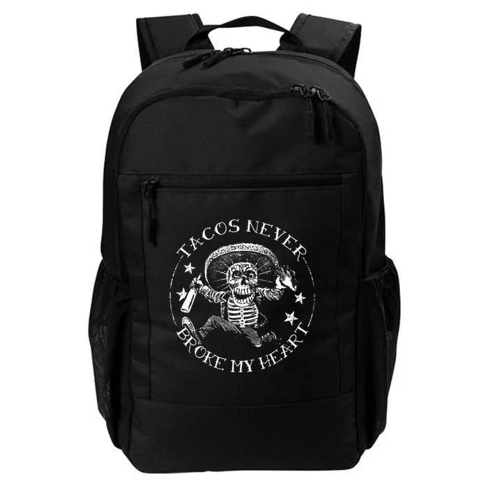 Tacos Never Broke My Heart Vintage Greaser Daily Commute Backpack