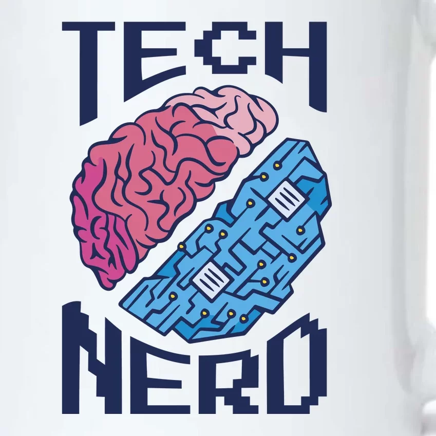 Tech Nerd Brain Black Color Changing Mug